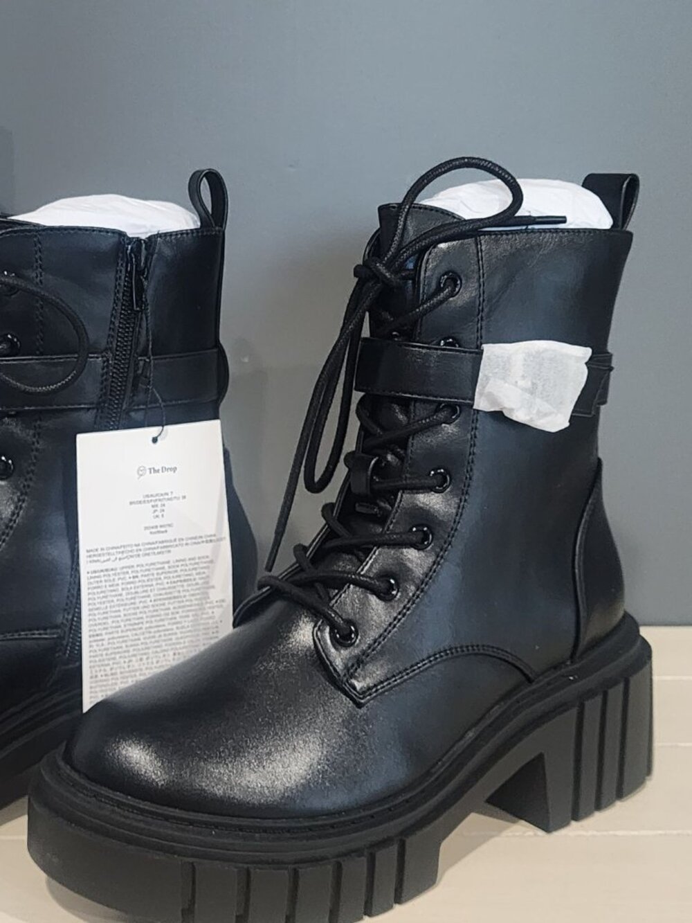 New Women's The Drop Women's Koi Lace Up Platform Combat Boots - SIZE 6.5